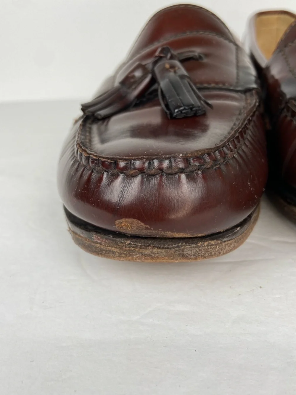 Cole Haan 90s Y2K Men's Tassel Penny Loafers Size 10 D Brown Leather Preppy City